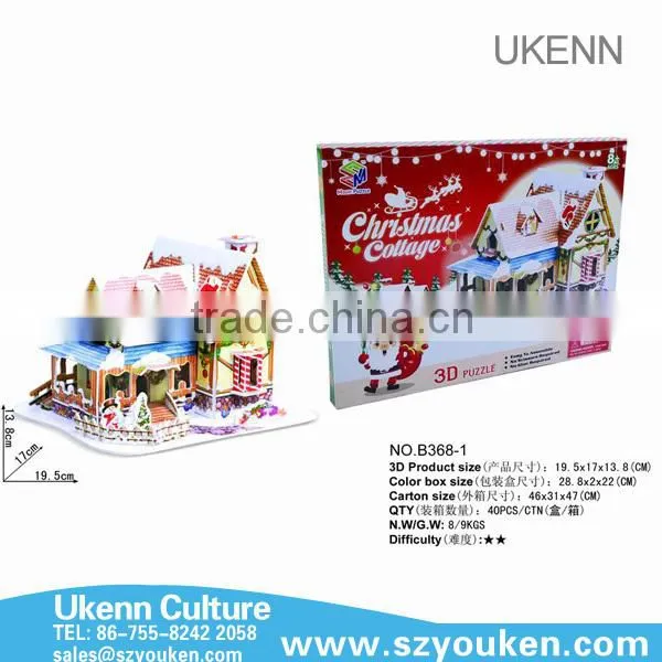 2015 Halloween Castle diy intelligent toys 3d paper jigsaw puzzle