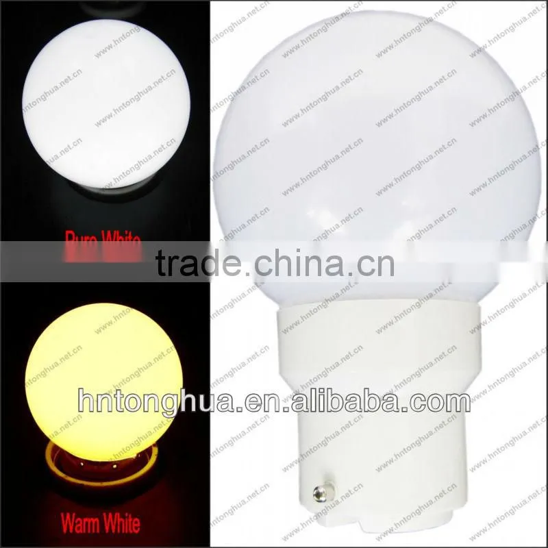LED G40 round bulb christmas light 1W E27 / B22 , PC cover , IP45 , CE & ROHS