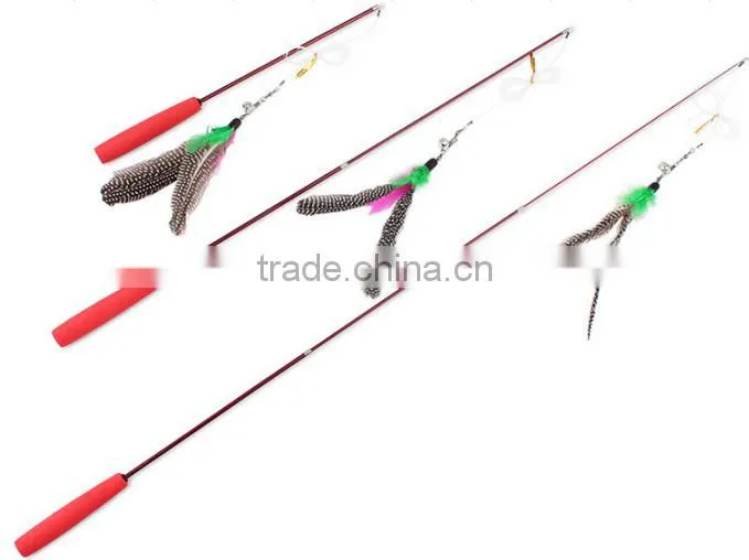 QQPET Factory fashion feather cat rod cat toys variety pack for kitty