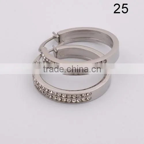 Stainless Steel Fashion Round Crystal Earring For Women(BE10650)