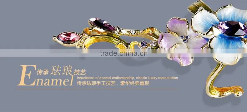 RORO craft gift home decorative metal fruit plate wedding gift and craft crystal decoration