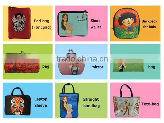 artistic printing photo bag key case MOQ free