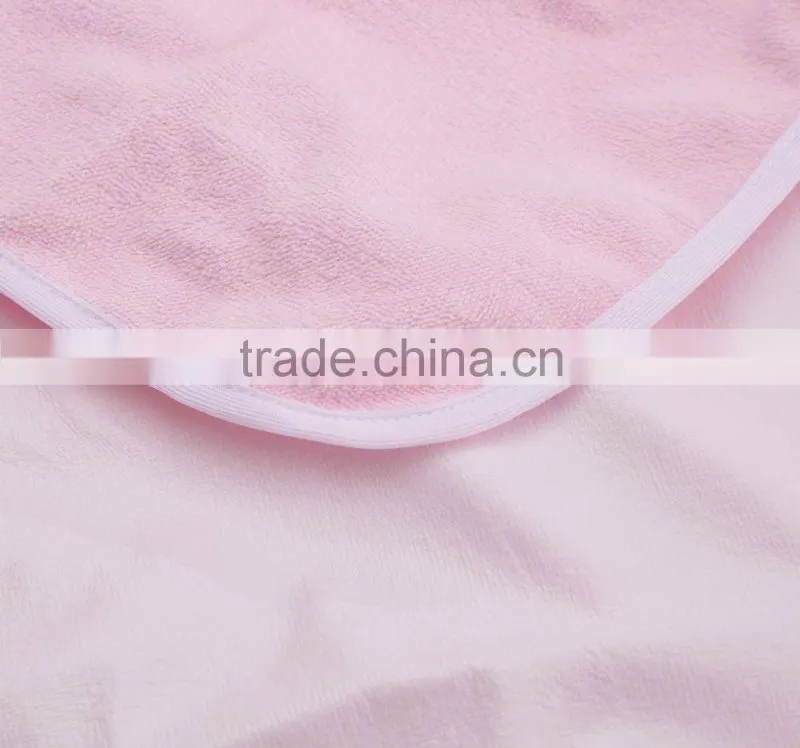 Rose Red or Pink Cotton Terry Coated with PU Knitted Rolled Pakistan Designed Bed Sheets
