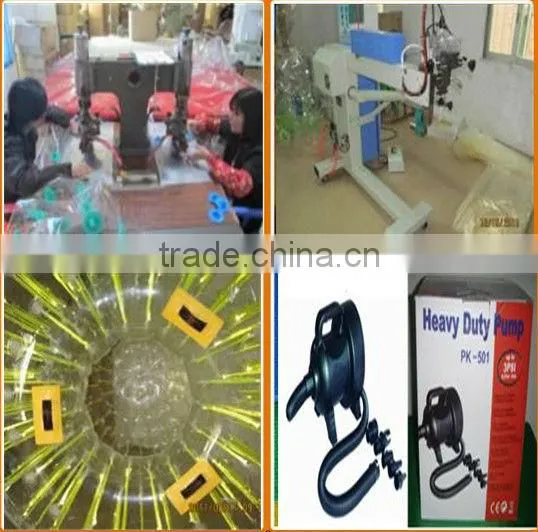 Popular 100% TPU inflatable color dots zorb