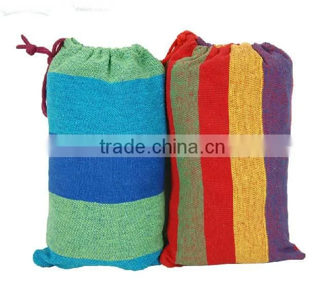 2014 New style Durable Cotton Rainbow color Hanging Hammock Bed