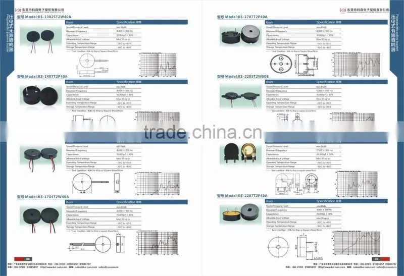 50mm big size piezo buzzer