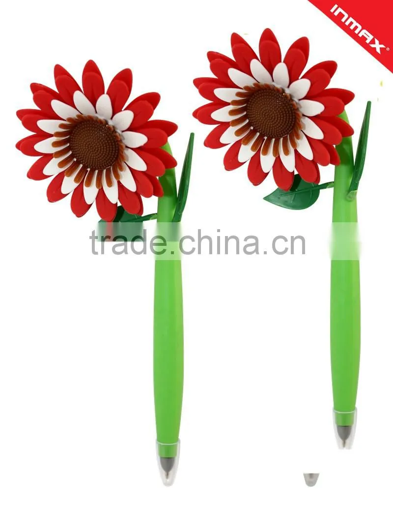 2016 Yes Novelty colorful flower pen/flower plastic ball point pen