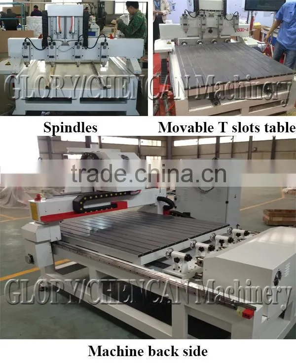 Rotary CNC Four Spindles CNC Router Machinery with 3D Engraving Function