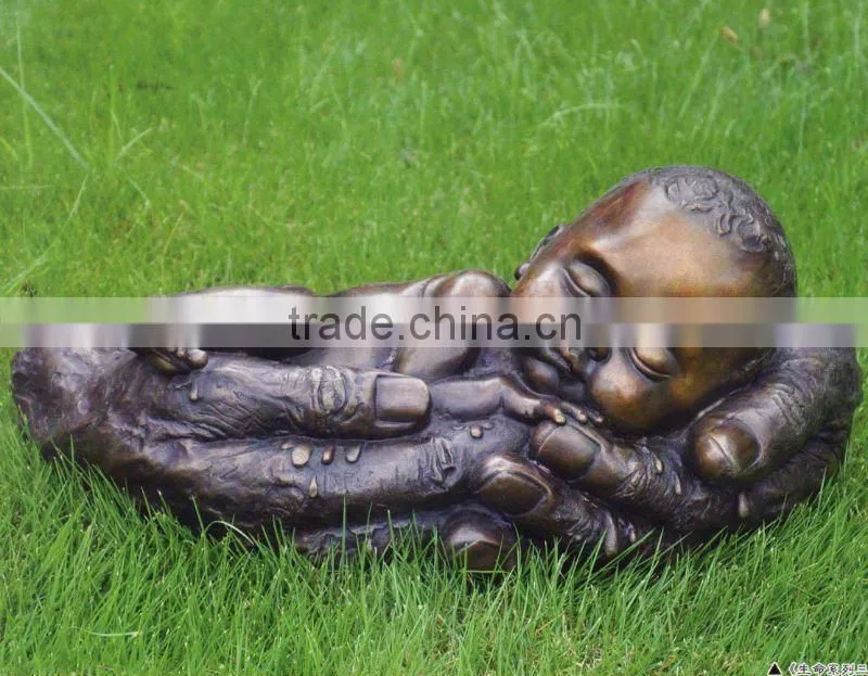 bronze baby sculpture