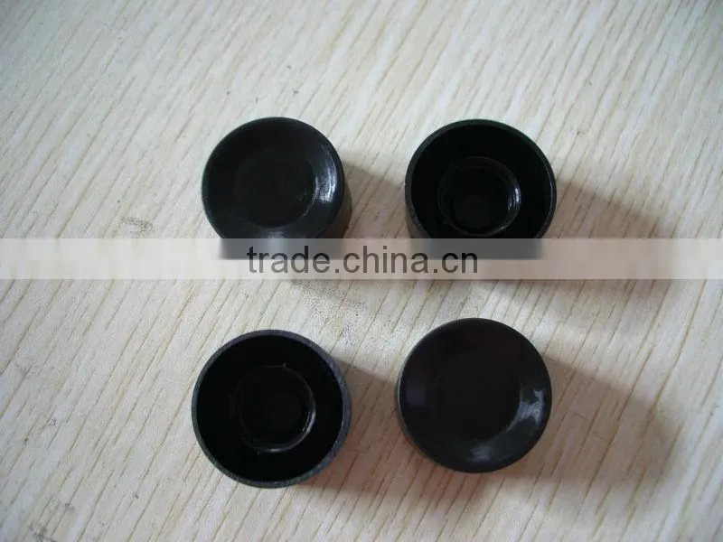 Black plastic caps for water cup