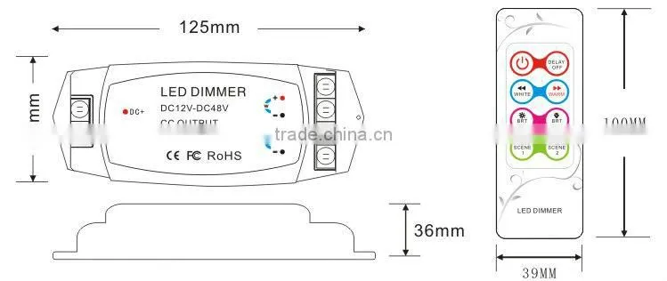 BC-313 2ch led color temperature led controller warm white controller 700ma