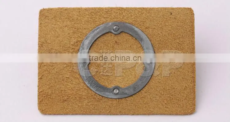 Custom leather jeans label Jeans Metal Leather Patch