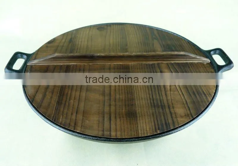 cast iron wok pan Dia:24.5CM