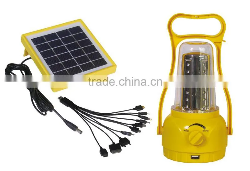 ODA-703B Portable rechargeable home solar lanterns with mobile phone charge