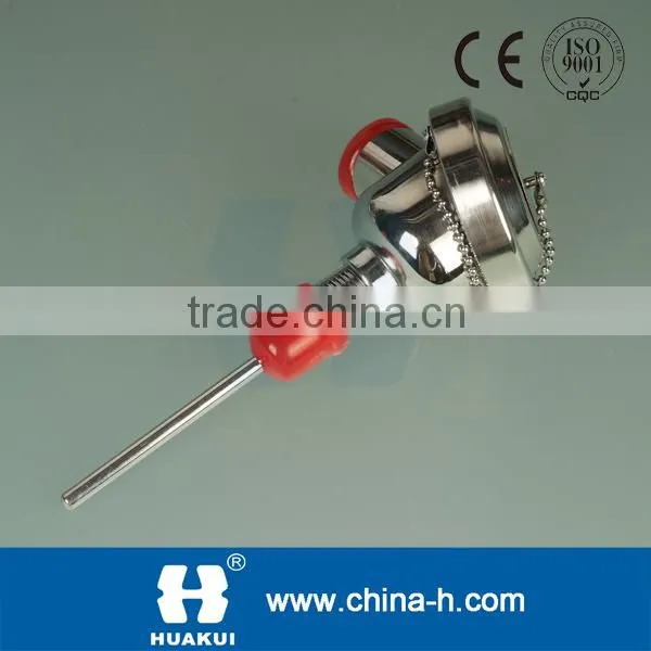 HUAKUI thermocouple thermowell pt100 temperature sensor with thermowell