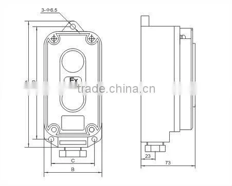 explosion-proof, anti-corrosion one button remote control push button control box LA5821-1