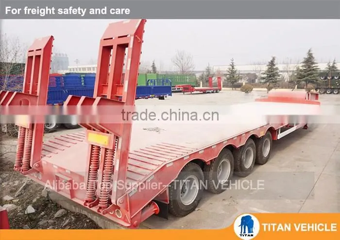 used low bed trailer , Second-hand low bed truck trailer excavator trailer