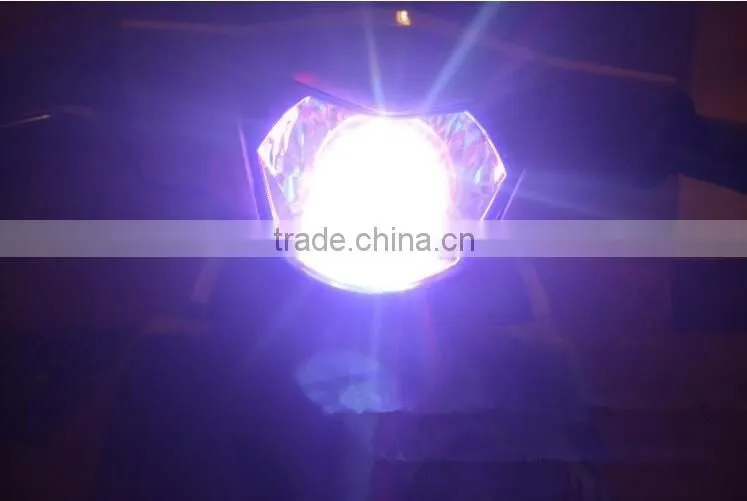30W 12-80V Dual Halo Motorcycle Built-in Projector Lens Halo Ring Headlight Dual Beam LED Angel Devil Eye Light Fog Lamp