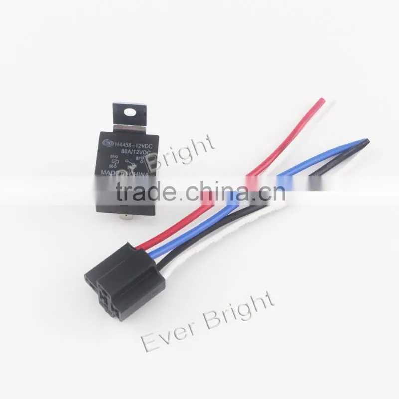 12V 80A Five-feet black waterproof auto relay