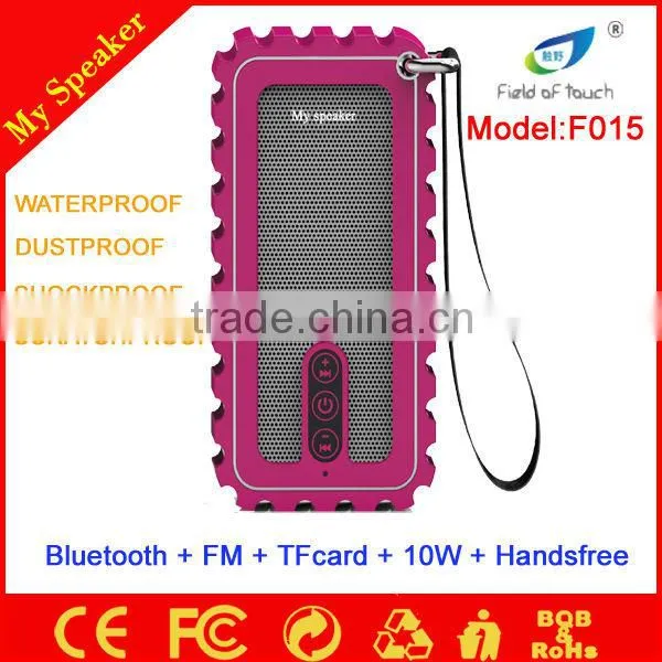 F015 model rechargeable stereo bluetooth speaker waterproof