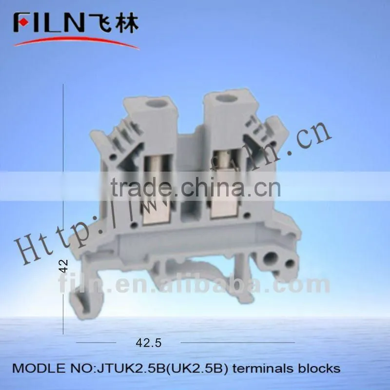 White color screw type JTUKK5 busbar terminal block