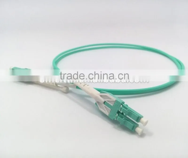 fiber optic LC uniboot patch cord with pull-tab