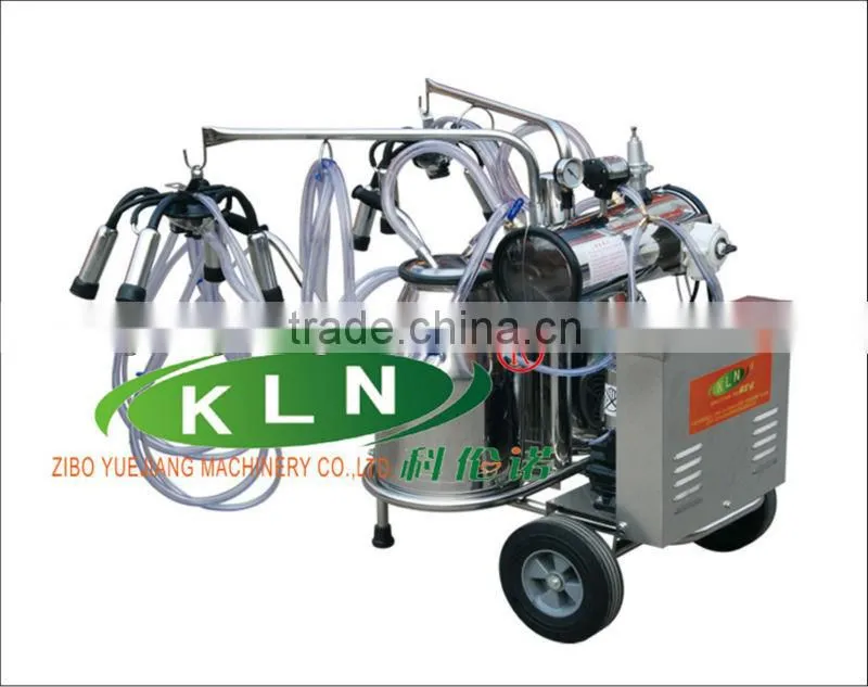 rotary vane vacuum pump type milking machine (two buckets)