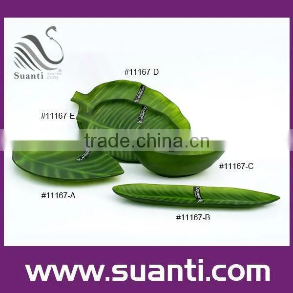 Polyresin Leaves Fruit plate series decorations