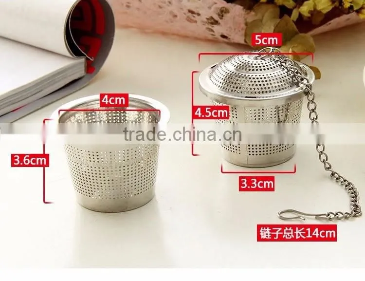 2 set of stainless steel 304 tea infuser cup with 2 bottom trays + 1 tea spoon
