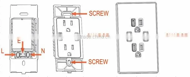 Hot selling wall switched socket usb power plug outlets and socket