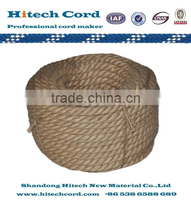 Chinese factory natural color Twisted jute yarn/jute twine/jute rope