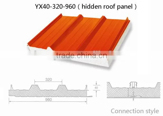 EPS Sandwich Roof Panels(good supporting, heat resistance and sound insulation)
