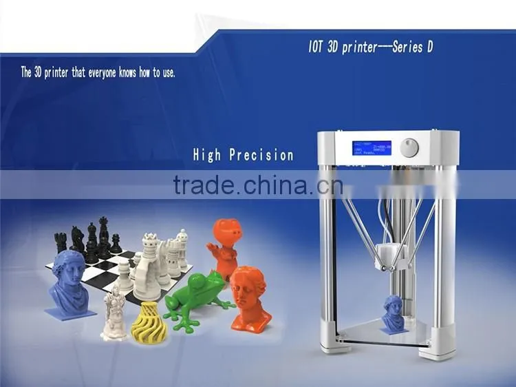 Assembled 100*100*200mm Build Size Start-up Delta 3D Printer Machine Entry Level 3D Printer China for Eductional School