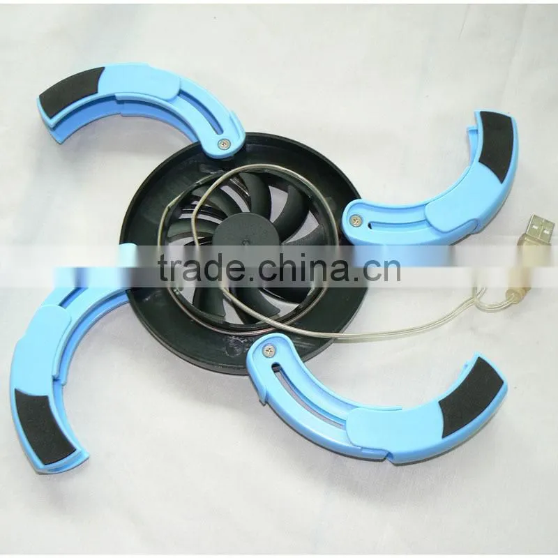 Cheap Stock cool fan notebook cooling pad USB Cooling Pad Flaming wheel Laptop Cooler Pad Fan for Laptop Notebook