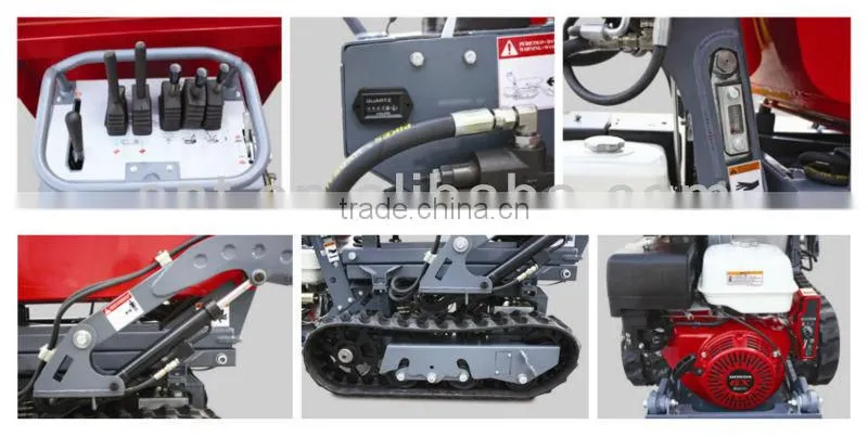 epa farm loader cart machine BY800 with front forklift / power barrow/muck truck / garden loader /crawler loader 800kgs
