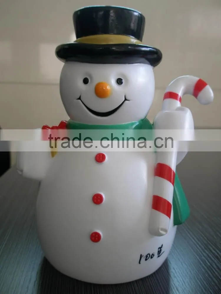 OEM Blow Molding Plastic Toy 3D Cartoon novelty toy,Santa Claus, Christmas Snowman