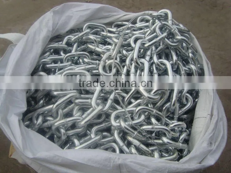 Factory supply white Ordinary mild steel link chain