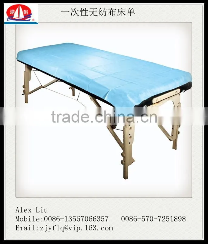 Environmental protection non-woven scroll bed sheet/one-time used non-woven fabric bed sheet
