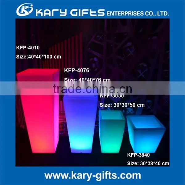 Led light plant pot large size garden plastic led flower pot