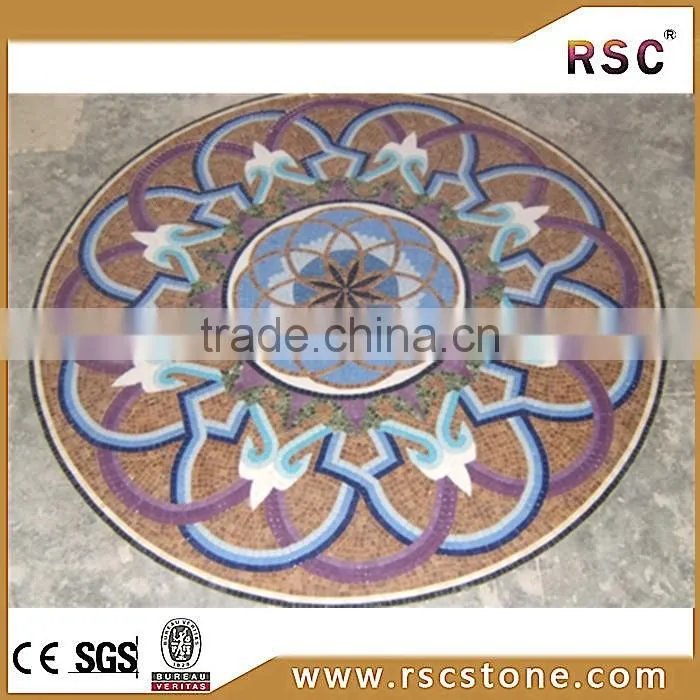 Cheap marble mosaic flooring design;multicolor mosaic pattern;marble mosaic