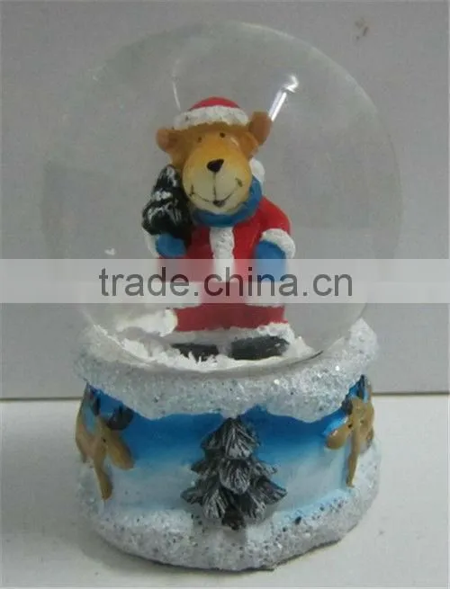 Small resin glass snow globe