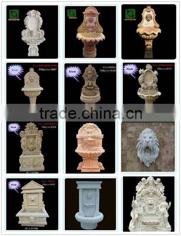 Lion Head Stone Wall Fountain