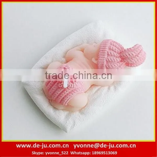 Little Baby With Yarn Cloth Design Paraffin Sales For Candles