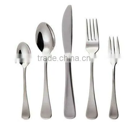 Golden plated SS430 material silver spoon knife and forkwith high quality and elegant design