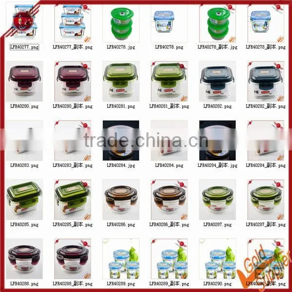 High borosilicate airtight fresh glass container for food