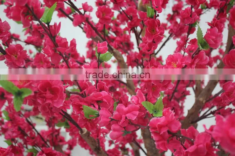 Y15 Large outdoor artificial peach blossom tree with real touch silk peach flower