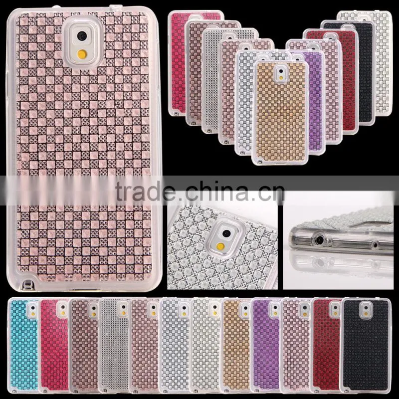 TPU new design diamond stone phone case for Samsung NOTE 3