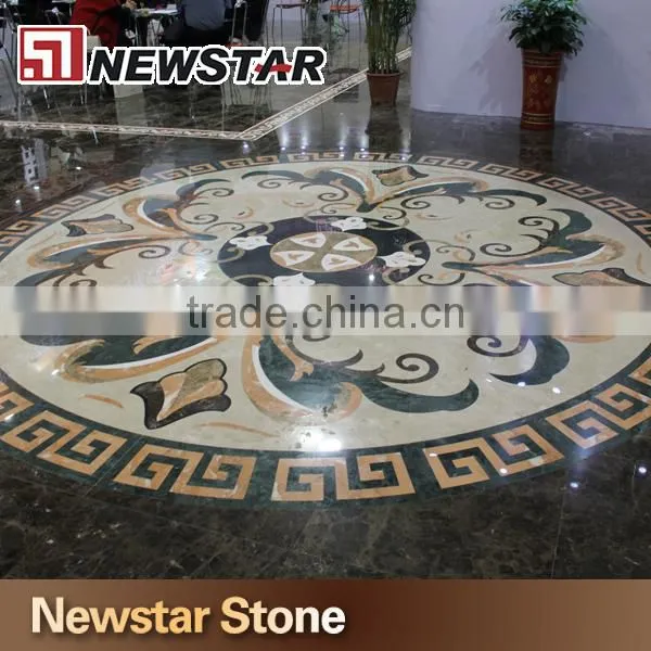 Newstar natural stone tiles floor marble waterjet medallion