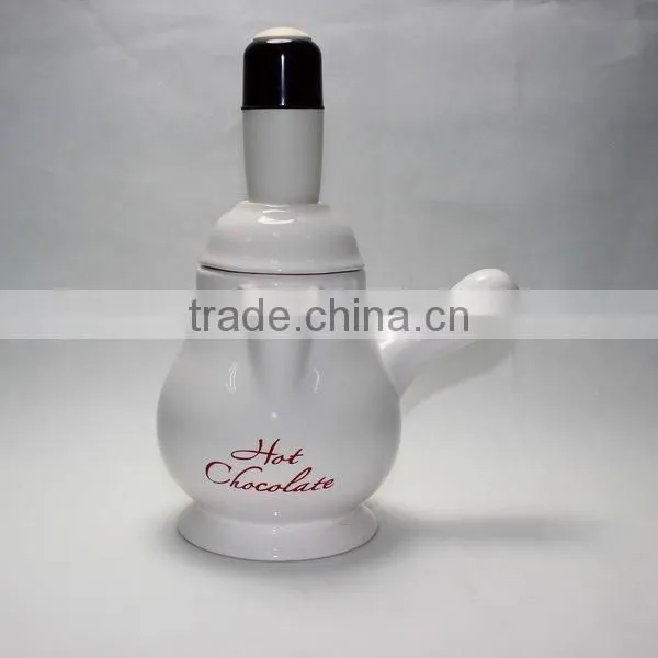 fondue set ceramic chocolate pot
