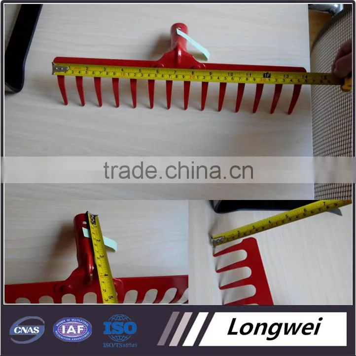 R106 Steel Material Red Paint Sprayed Farming Tools&Garden Tools Rake